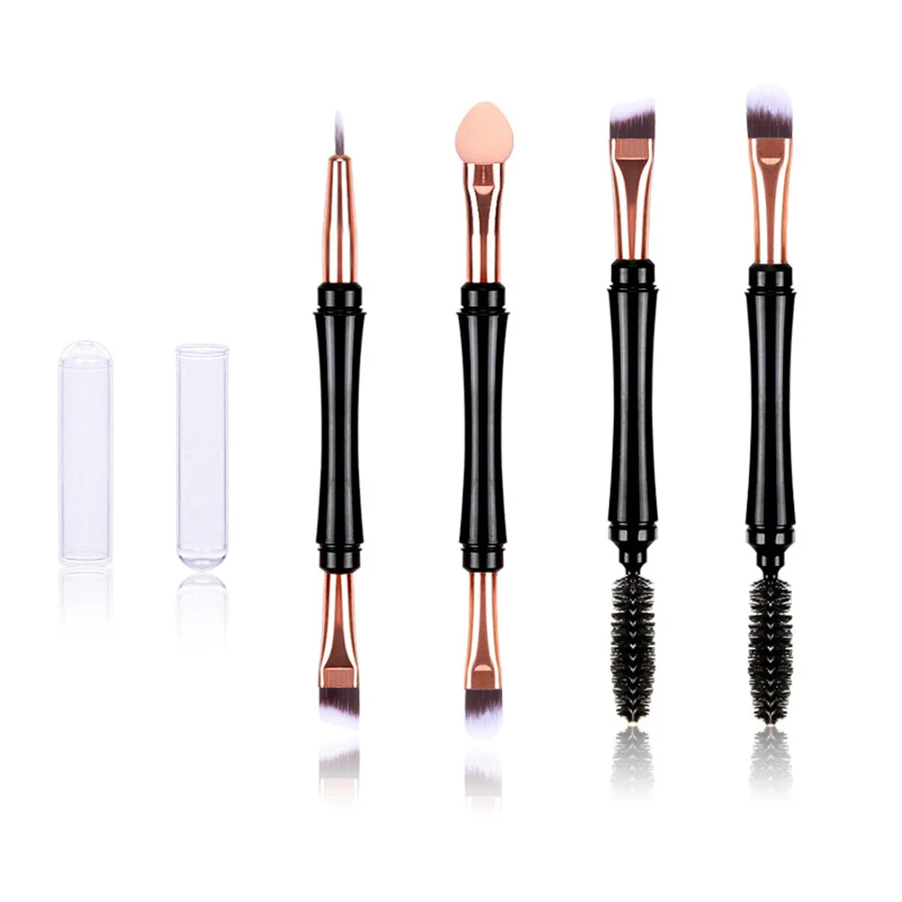 3Pcs Eyeshadow Brush Combination Smooth Handle Makeup Tools Dual Use Eyelash Eyebrow Brush High Quality Cosmetics Makeup