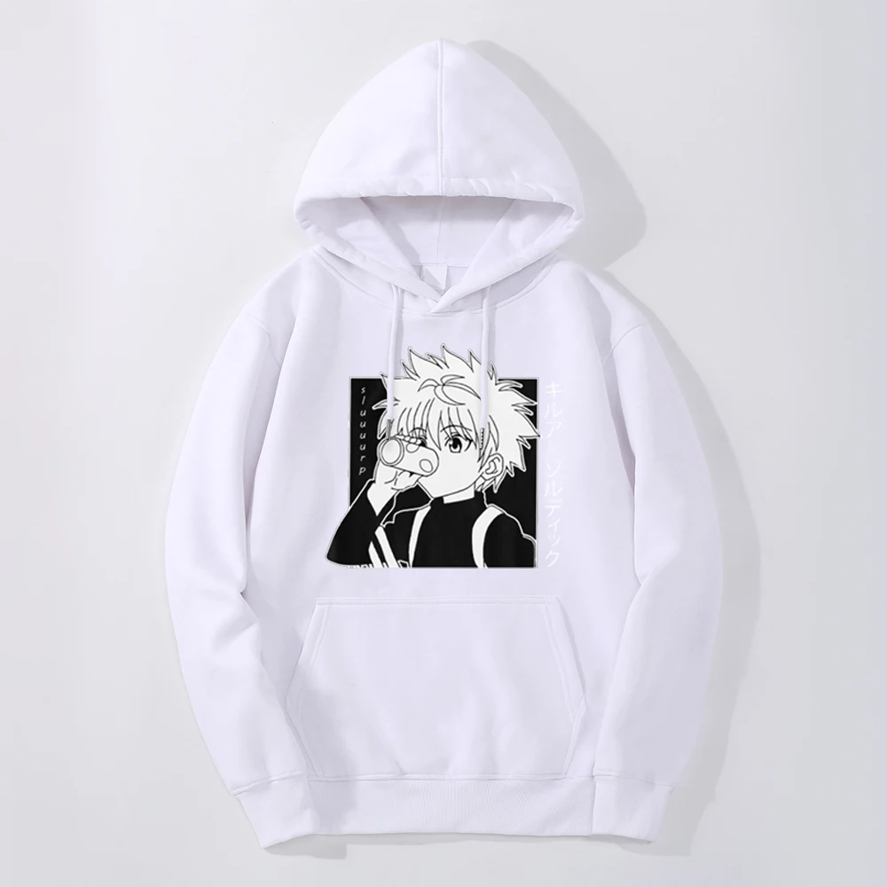 HUNTER×HUNTER Killua Zoldyck Anime 2024 Autumn Winter Men\'s Fashion Sweatshirts Hoodie Harajuku Sweatshirts Printing Streetwear