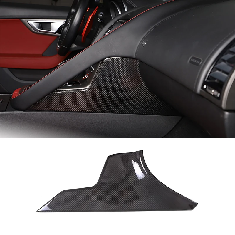 

For Jaguar F-TYPE 2013-2024 real carbon fiber car center control passenger side panel decorative sticker interior accessories