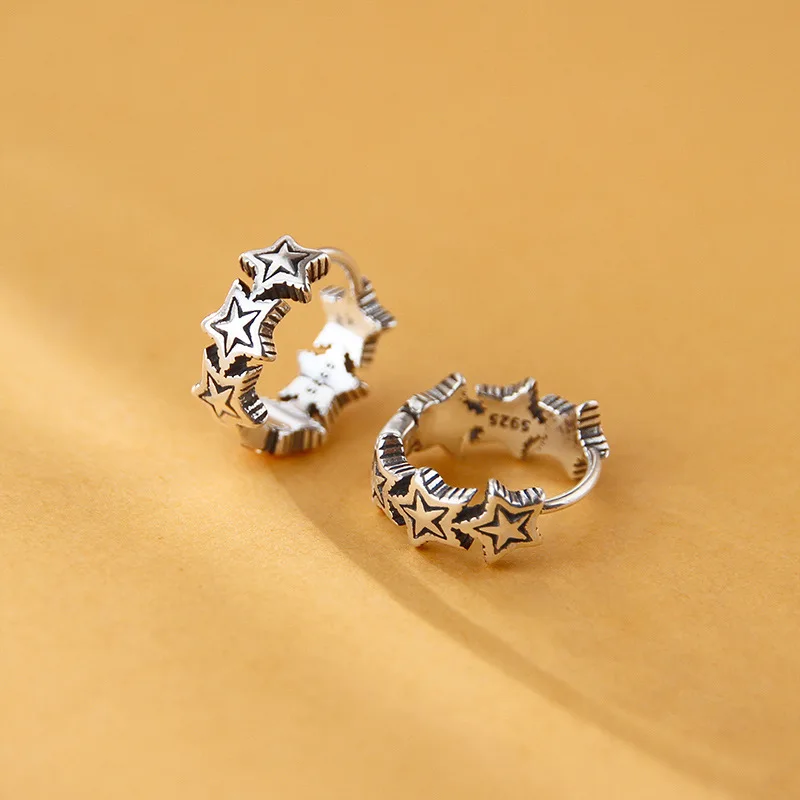 

REETI 925 Sterling Silver Earrings Star Earring Creative Hot Sexy Jewelry For Women Gift Customized