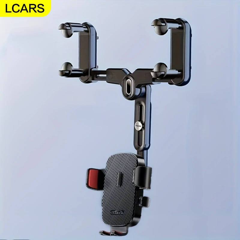 Lcars Handyhalterung für das Auto, zur Befestigung am Rückspiegel, mit Klemmvorrichtung für Navigation und Aufnahmegeräte, Handyclip mit verstellbarem Winkel, geeignet für alle Smartphones.