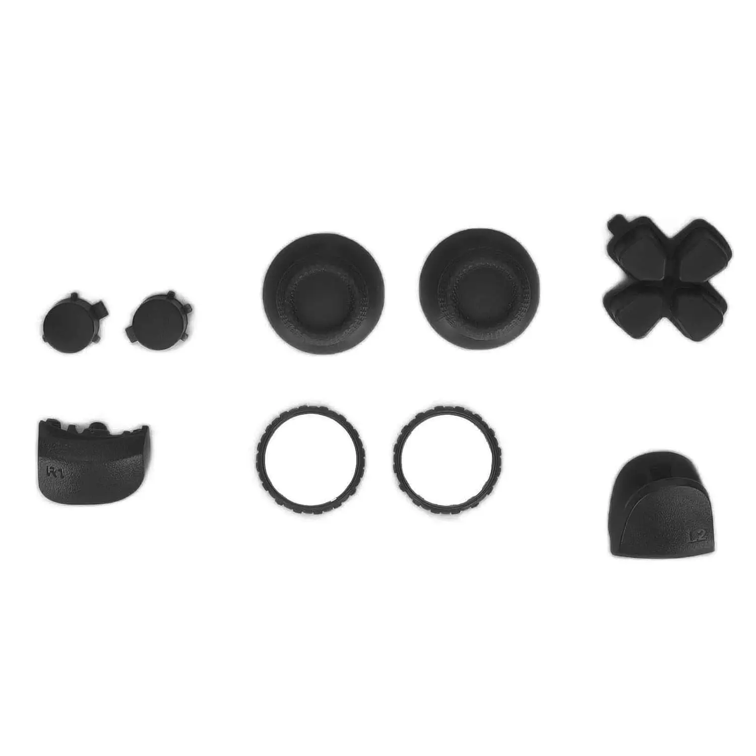 Sostituzione D-pad R1 L1 R2 L2 Trigger Condividi Opzioni Face Black Set completo di pulsanti per controller PS5 BDM-030 BDM-040 BDM-050