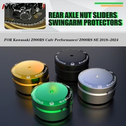 Z900RS 2024 2023 Rear Axle Nut Cover For Kawasaki Z900RS CAFE Rear Axle Sliders Z 900 RS Axle Cap ZR900 Swingarm Nut Protectors