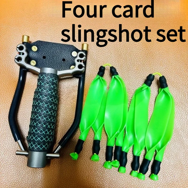 

All Titanium Alloy 3020 Single Card Four Card Ball Slingshot with High Precision and Powerful Outdoor Competitive Slingshot