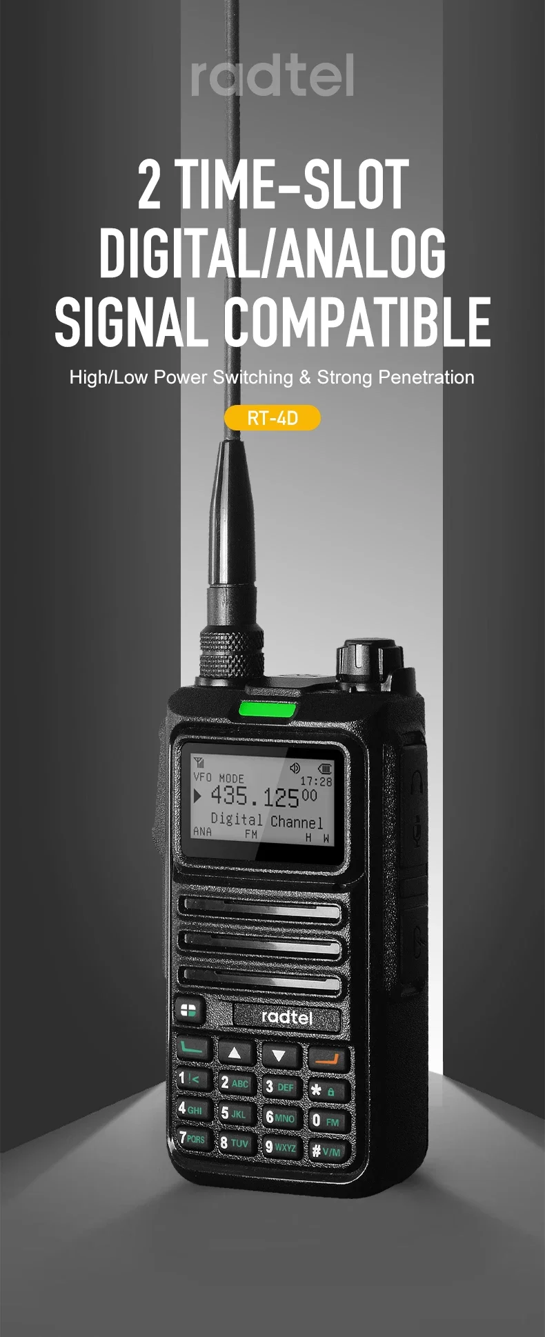 Radtel RT-4D DMR Radio Digital Walkie Talkie Dual Mode