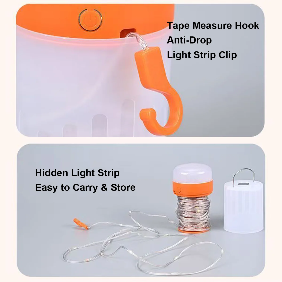 Rechargeable Led Camping String Light 10m Hanging Tent Garden Lantern Usb Outdoor Fairy Lights Multifunctional Lighting Portable