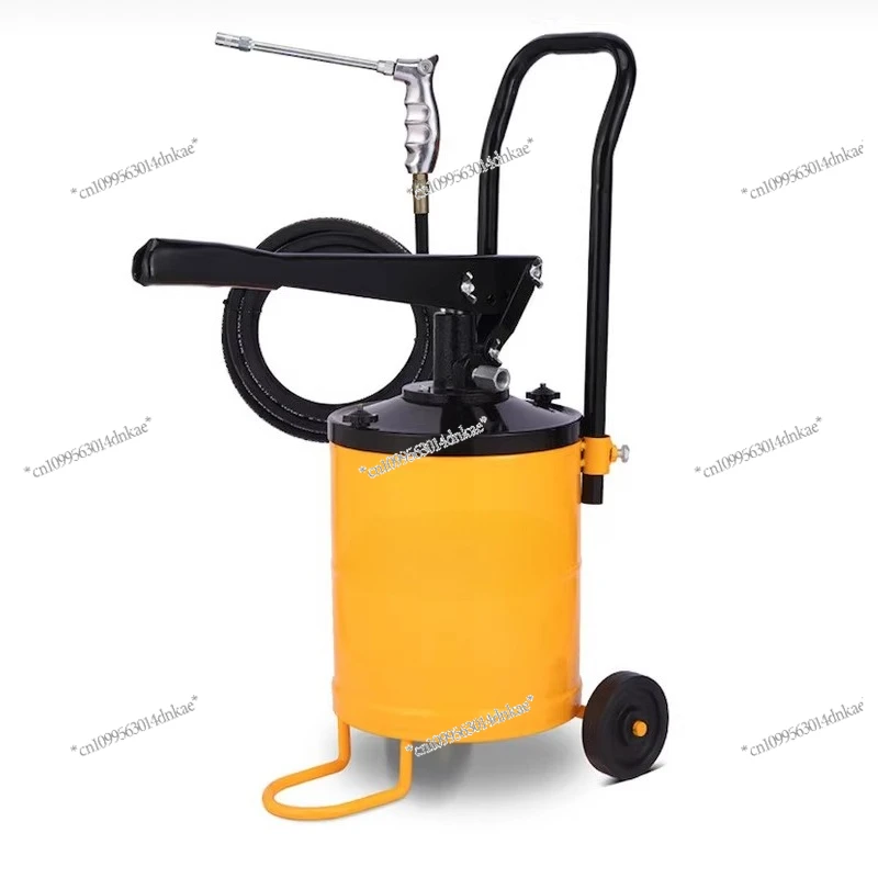 Logo Map Customized Manual Butter Machine with Wheels High Pressure Oiler Foot Type Butter Hand Pressure Pumping Machine
