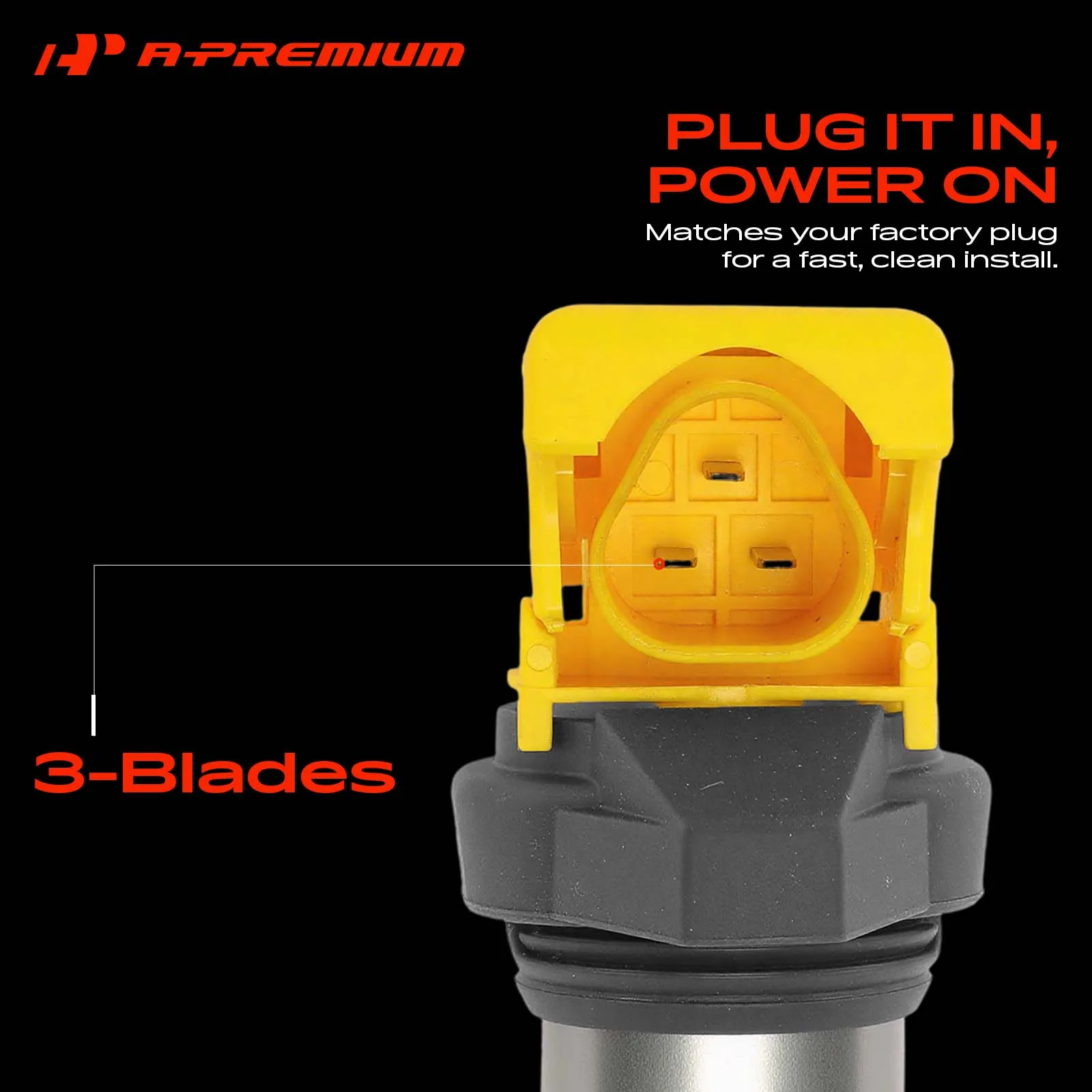 A-Premium 4pcs Yellow Ignition Coils for Mini Cooper Cooper Countryman Cooper Paceman L4 1.6L
