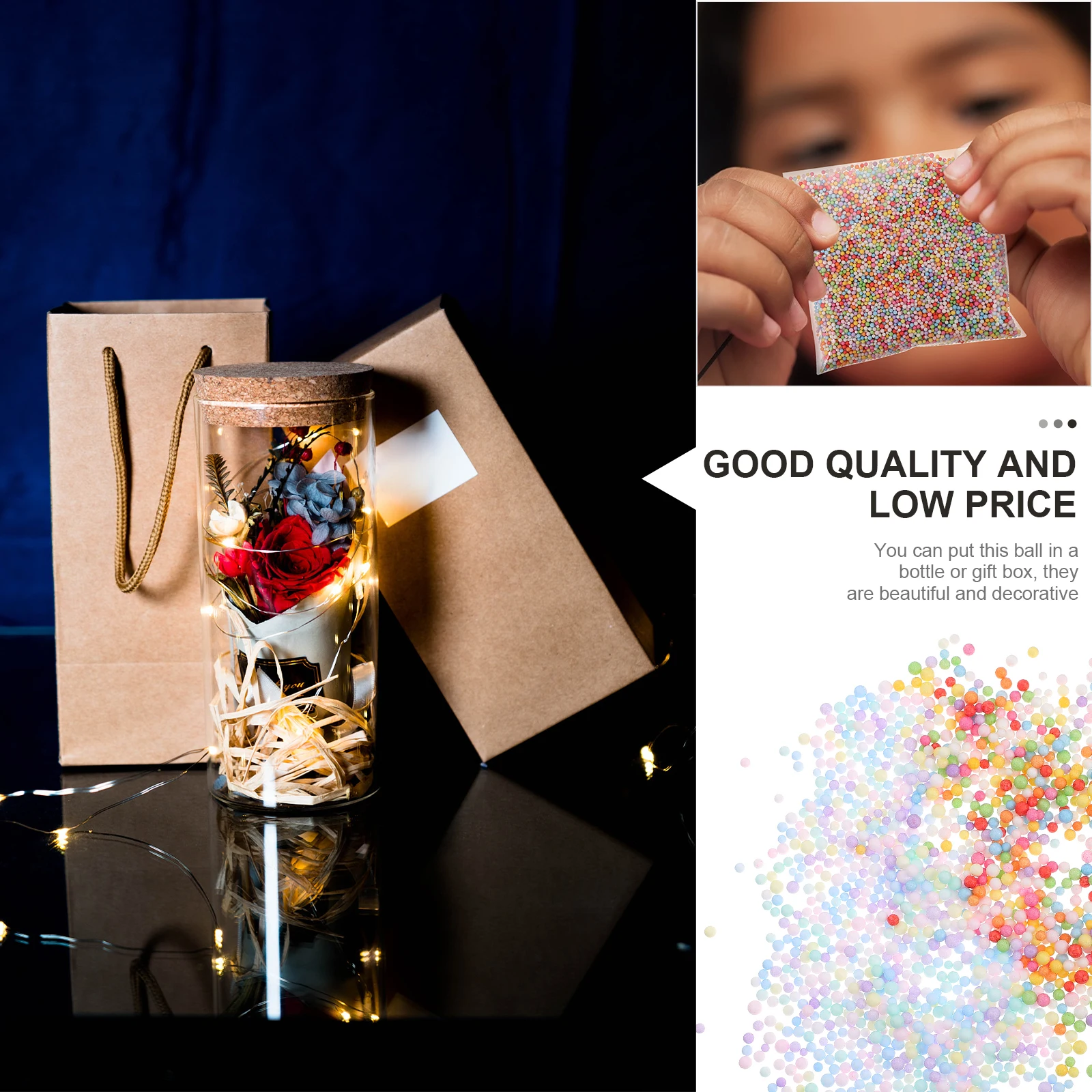 

Colorful Ball Filling Modeling Balls Beads Colored DIY Wish Bottle Particles Foam