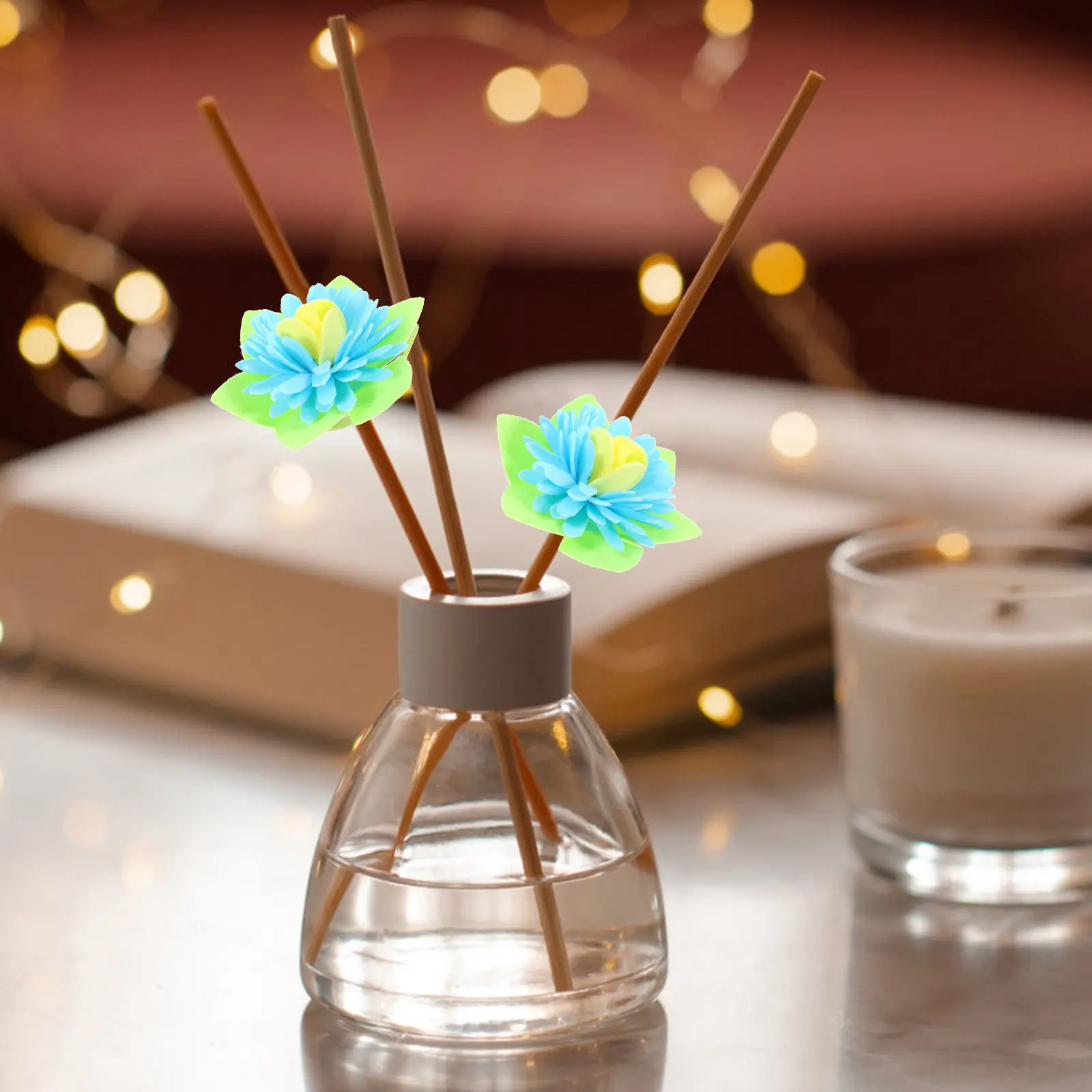 

50Pcs Scented Flower Diffusers Aromatherapy Mini Diffuser for Essential Oils Natural Relaxing Fragrance Diffuser for Living Room