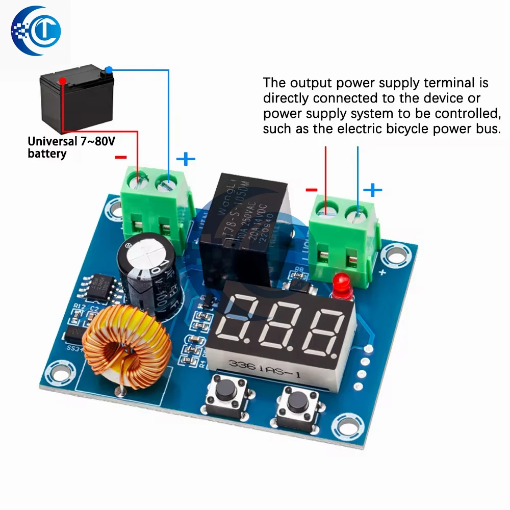 XH-M609 DC 12V-36V Charger Module Voltage OverDischarge Battery Protection Precise Undervoltage Protection Module Board