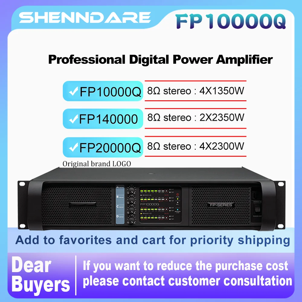 FP10000Q/FP20000Q Audio Power Amplifier 4 Channels 4x1350W 10000 Watts Live Show Professional Disco Dj Audio Speakers Subwoofers