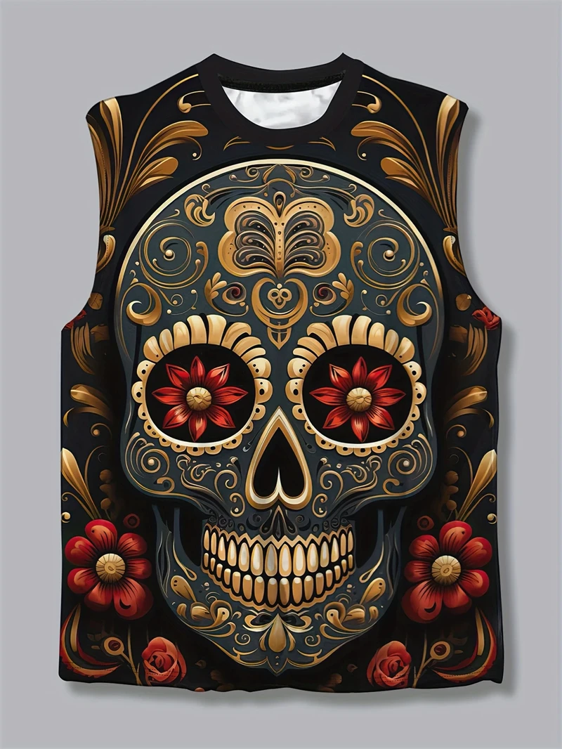 Skull Eagle 3D Tank Tops Unisex Fashion Casual Sleeveless Tops Men Women Summer Streetwear Fitness Vest Bodybuilding Tank Tops