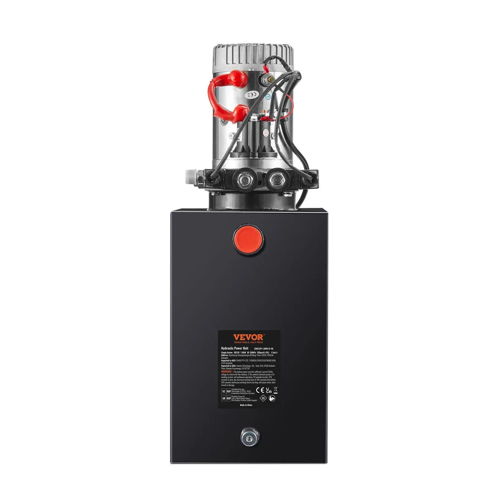

3200PSI 15Quart Dual Action Hydraulic Power Unit 0.91GPM 12V DC Pump for Car Lifting