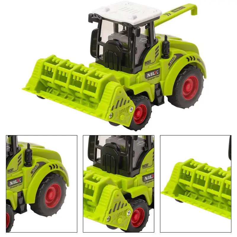 Farm Tractor Car Toy Pull-back Toy Model Simulation Harvester Vehicle Early Education Gifts Boy Children Tractor Car Gifts