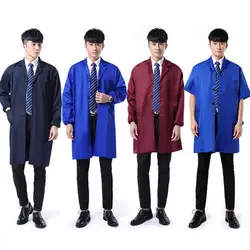 Dustproof Men Work Clothing Workwear Long Short Sleeve Buttons Pockets Warehouse Lab Coat Suit Dust Proof Outfit Uniform Overall