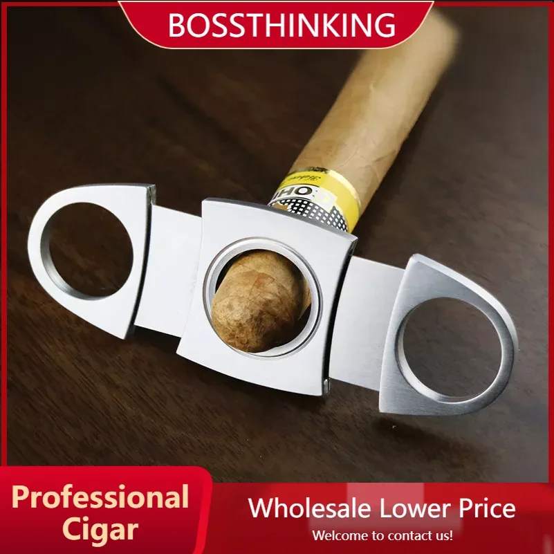 

Portable Cigar Set Classic Pocket Cigar Cutter Sharp Stainless Steel Blade Guillotine Puncher Cutting Knife Accessories