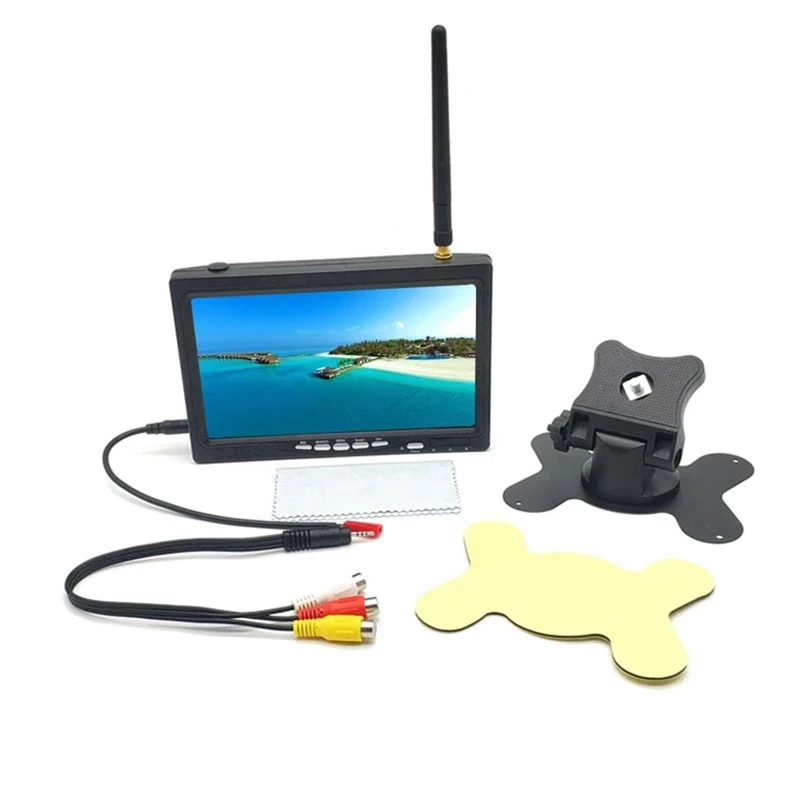 

5.8G 48CH 7 Inch TN FPV Monitor 1024*600 TFT LCD Screen DC 7-16V For RC Transmitter And RC Drone