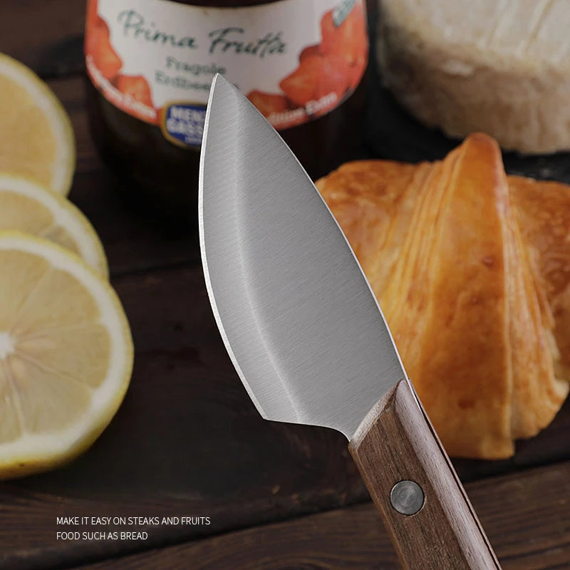 Stainless Steel Cheese Knives Set with Beautiful Walnut Wood Handle for Charcuterie Board Party Wedding Christmas