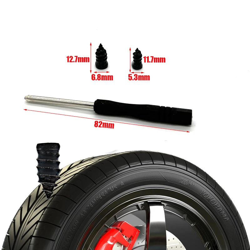 12PCS 24PCS Motorcycle Vacuum Tyre Repair Nails Truck Car ATV Scooter Bike Tire Puncture Repair Tubeless Tools