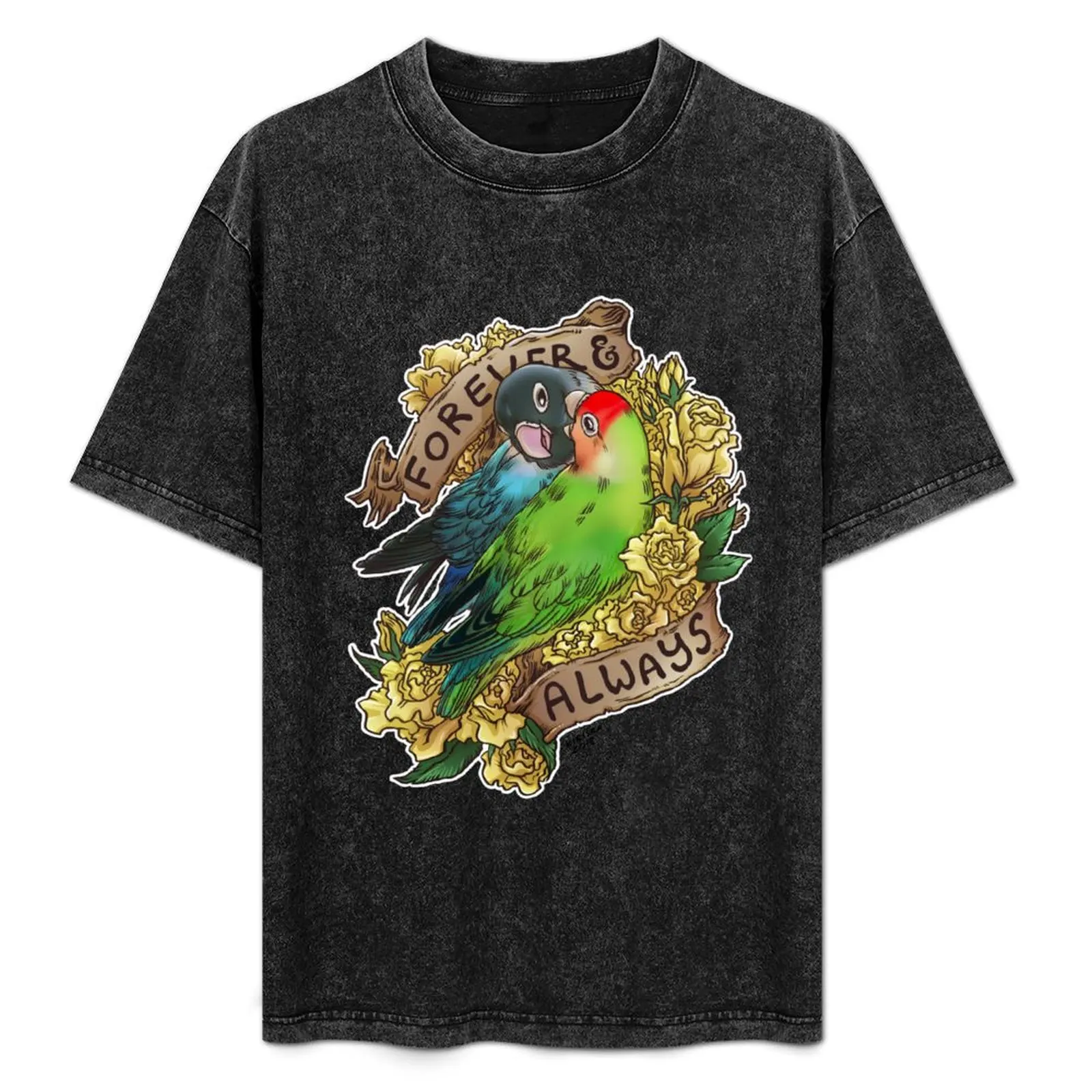 

Forever and Always (peach-face & blue black-masked) T-Shirt Holiday Vacation Tee Shirt