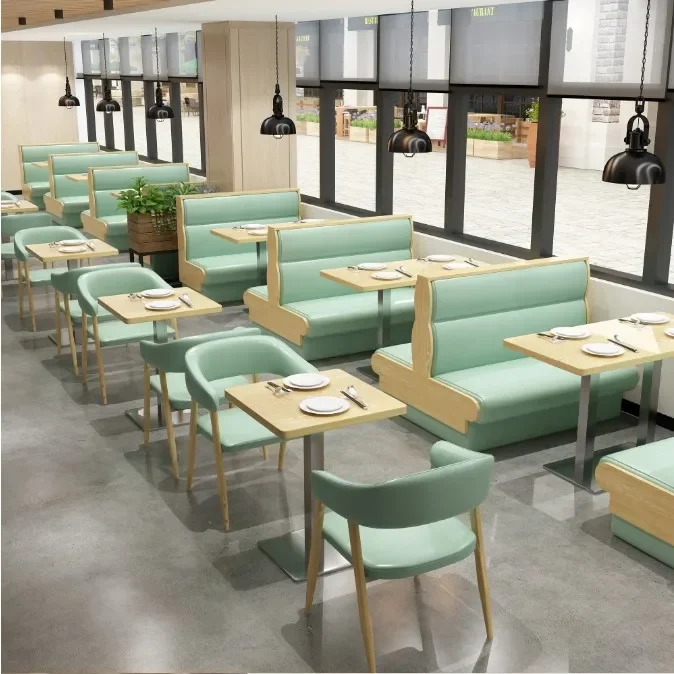 Commercial Dining Furniture Leather Single Restaurant Cafe American Design Booth Sofa