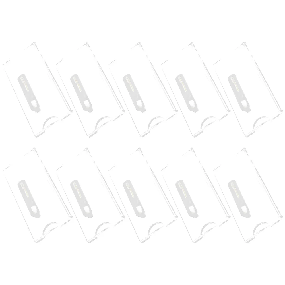 

10 Pcs Acrylic Badge Tag Id Holders Employee Cases for Office Name Hotel Officer Staff Permission Cards