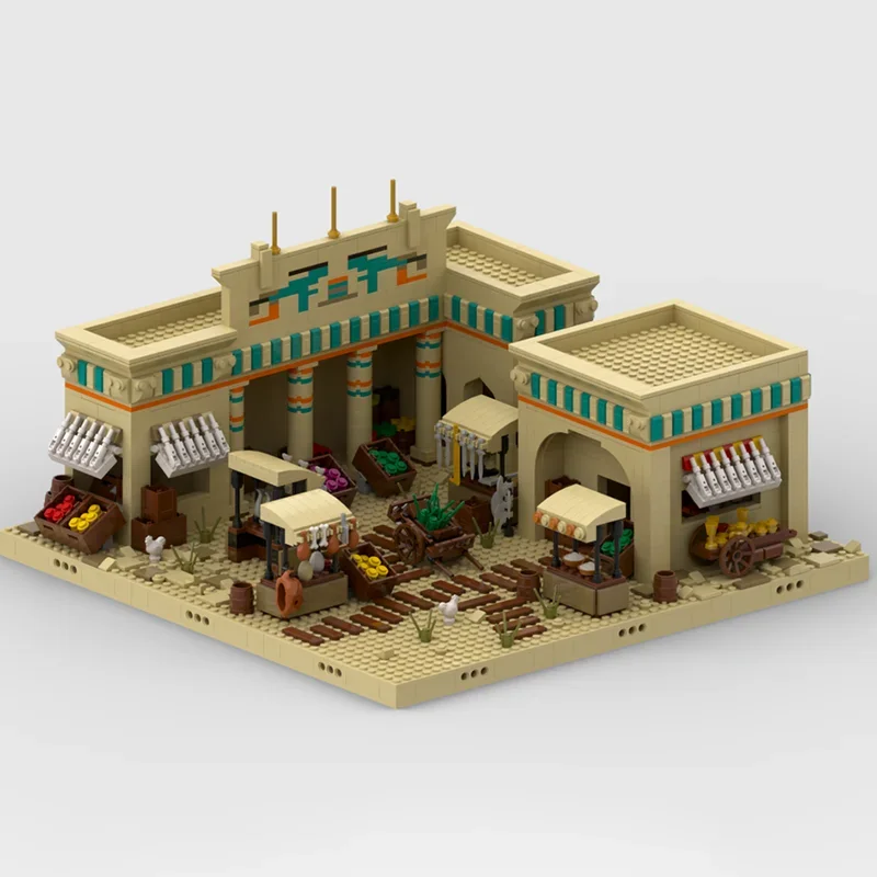 Moc Bausteine Ägyptische Architektur Gebäude Technologie Modulare Stadt Gebäude Modell Blöcke Konstruktion Spielzeug Geschenke