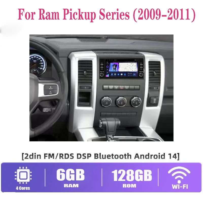 

7'' Carplay For Dodge Ram Pickup Series 2009-2011 Car Radio Stereo Android Auto Multimedia Player Navigation GPS Head unit