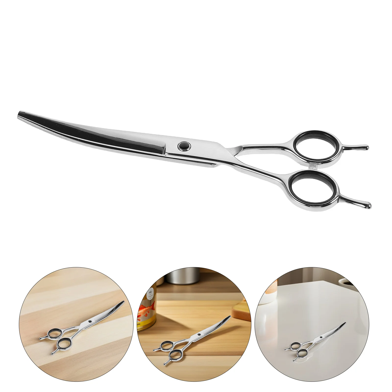 

Professional Pet Grooming Scissors 7 Inch Curved Design Rounded Tip Safe for Animal Hair Cutting Lightweight Ergonomic Handle