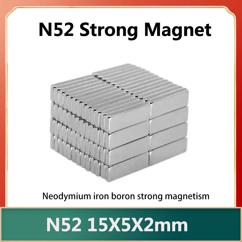 N52 15x5x2 Block Super Strong Magnetic Magnets 15mm*5mm*2mm Permanent Neodymium Magnet 15x5x2mm N52 15*5*2