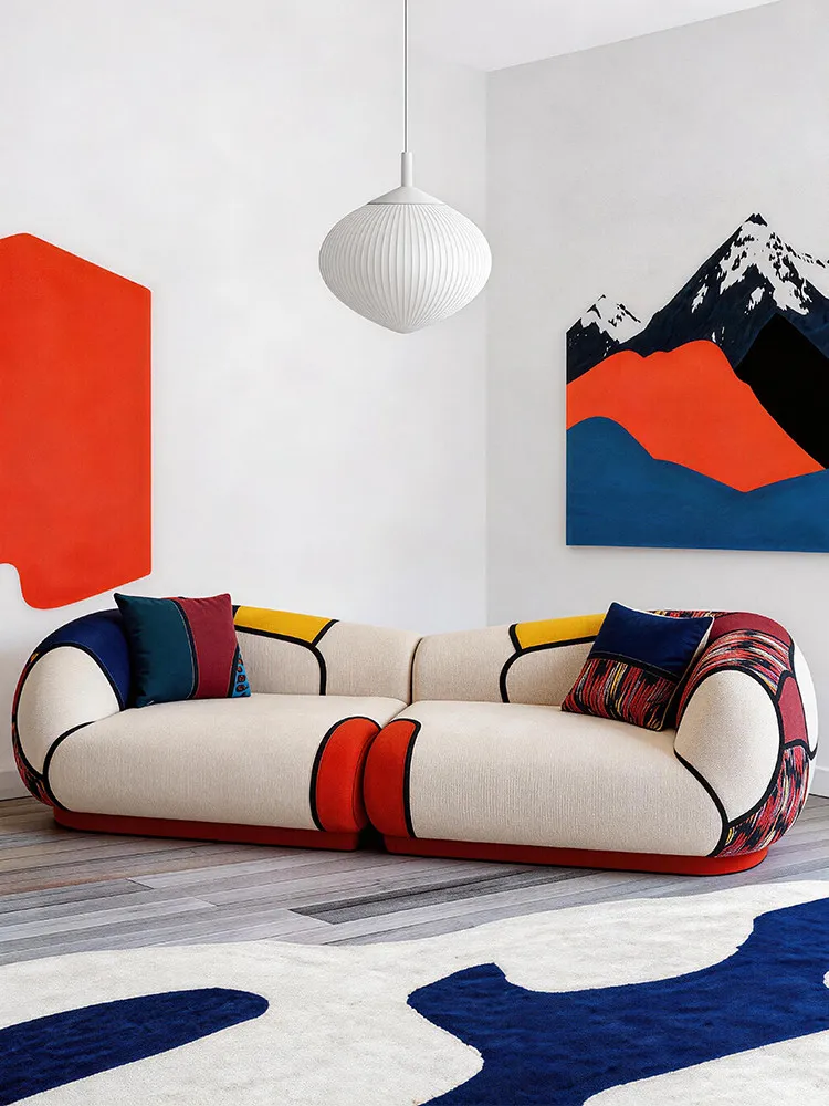 

Tiger creative sofa designer small apartment dopamine color matching