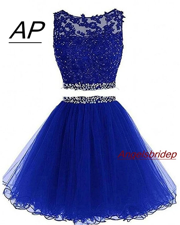 

ANGELSBRIDEP Vintage 1950s Homecoming Dresses A Line Lace Beading Short Mini Cute Girls 8th Grade Graduation Dress Custom Made