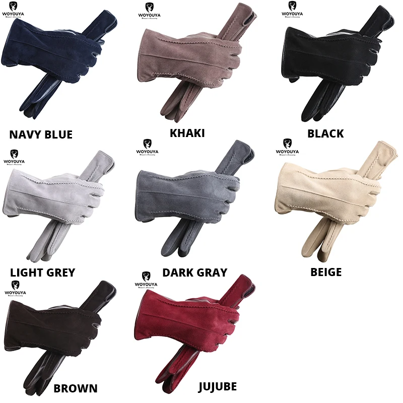 New fashion Suede Leather gloves,High-end women\'s leather gloves,Multicolor Women\'s gloves,Keep warm winter gloves-2007