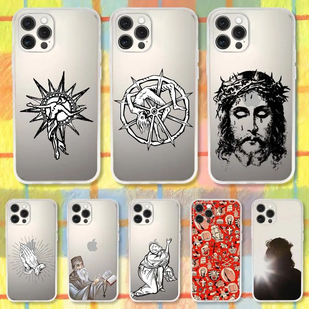 

Repent Repentance Icon Phone Case For iPhone 16,15,14,13,12,11 Pro,Max,Plus,X,XS,XR,SE,Mini Transparent Silicone Soft