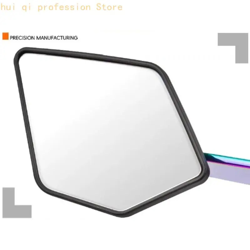 Anti Glares Motorcycle Rearview Mirror Broad Field Of View Shockproof Construction Easy Mounting H8WE