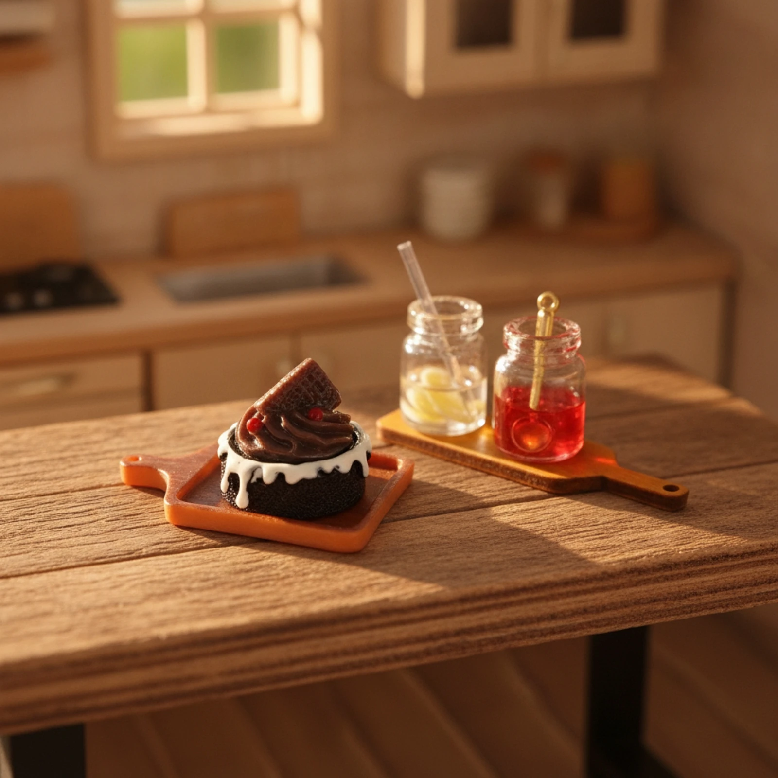 5 Pieces Dollhouse Food and Drink Set Detailed Miniature Dollhouse Food and Drink Decoration Set Compact Collectible