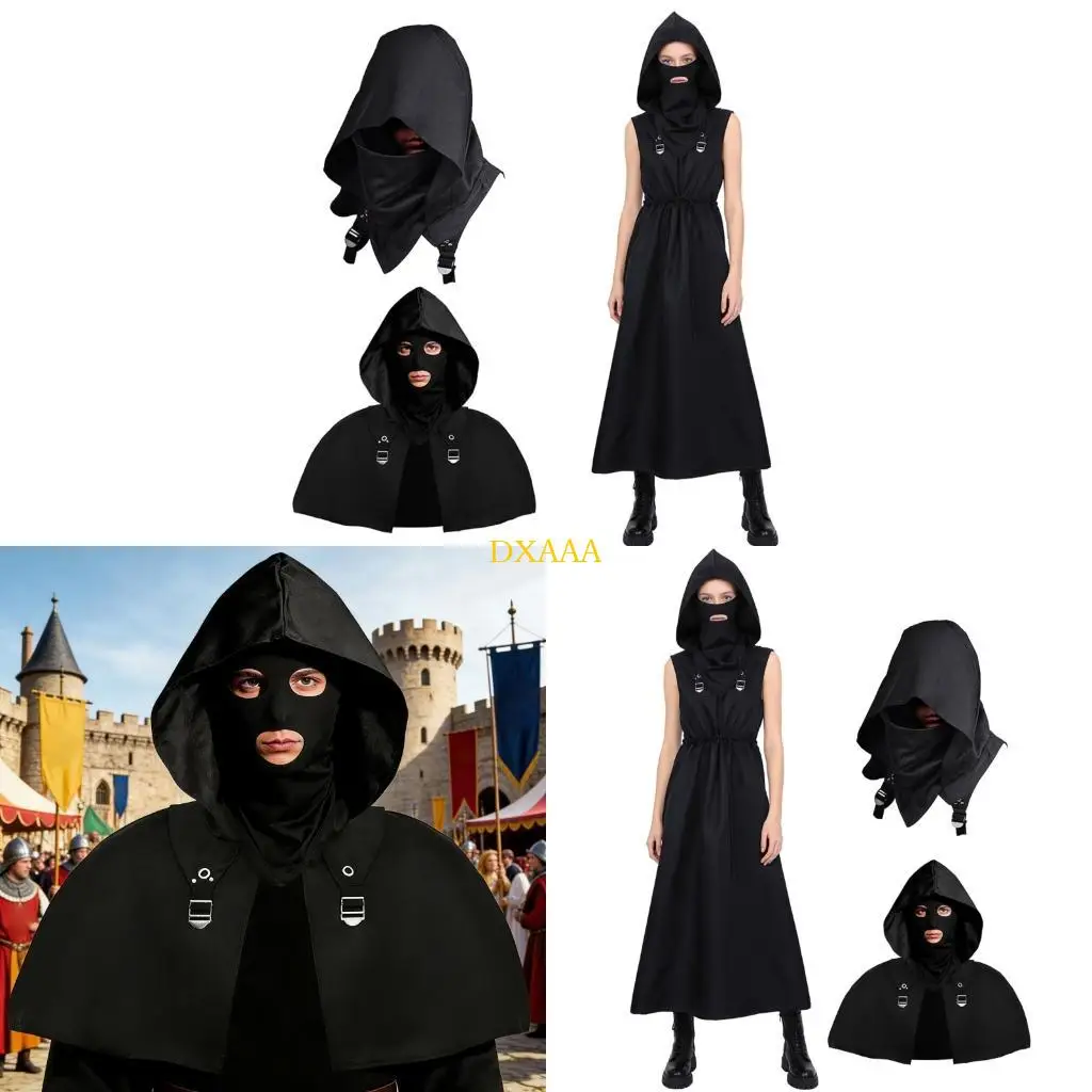 

DXAA Punk Medieval Breathable Head Cover Costume Outfit Halloween Accessory For Cosplay And Themed Parties