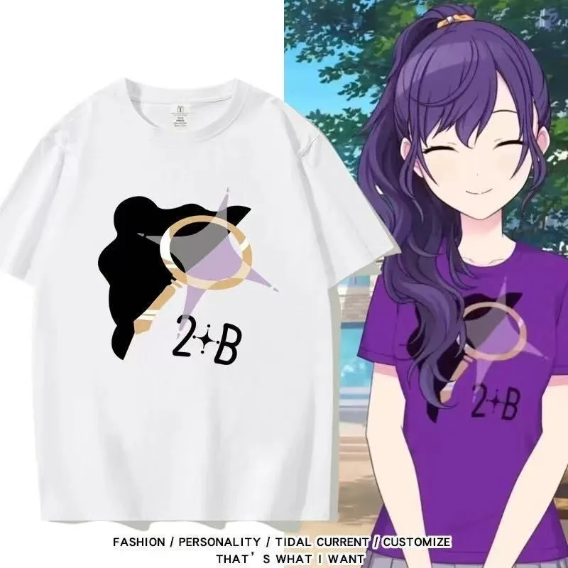 Project Sekai Asahina Mafuyu Printed T-shirt Men Women Unisex Summer Short-sleeved Streetswear Tops Game T-Shirts