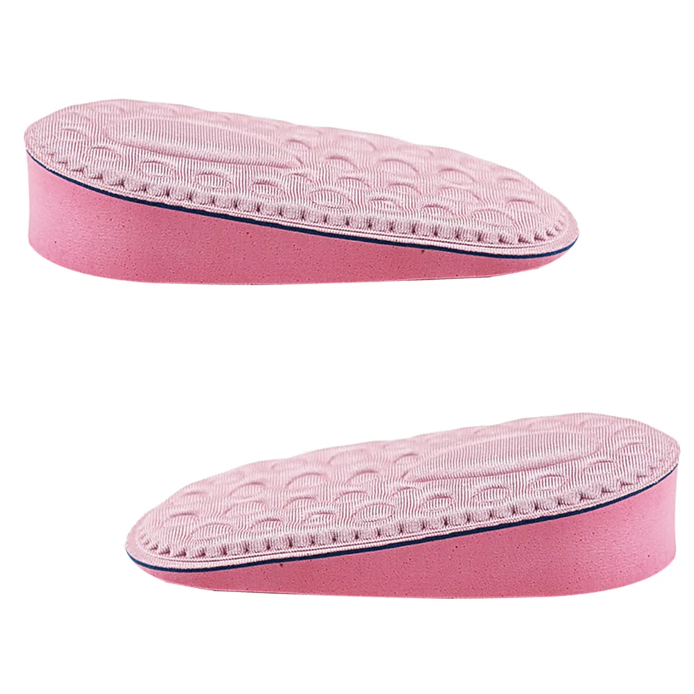 2 Pairs Women Increased Insoles Height Shoe Inserts Invisible Heightening Half Pad Shoes Pads Man