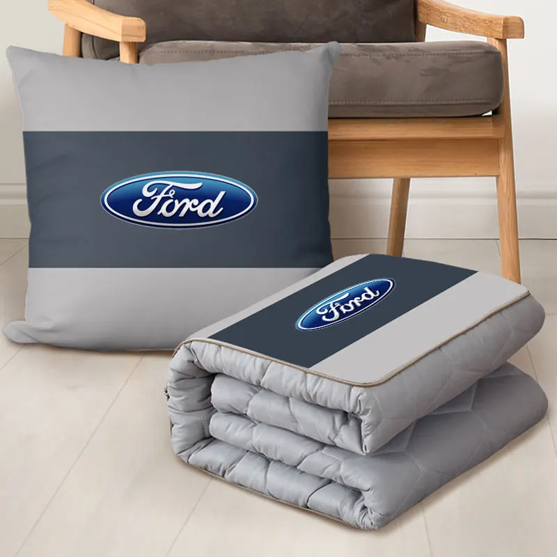 Car Travel Lumbar Throw Pillow Blankets Foldable Quilt car pillow For Ford Mustang Kuga F-150 Raptor ST line Escape Flex Transit