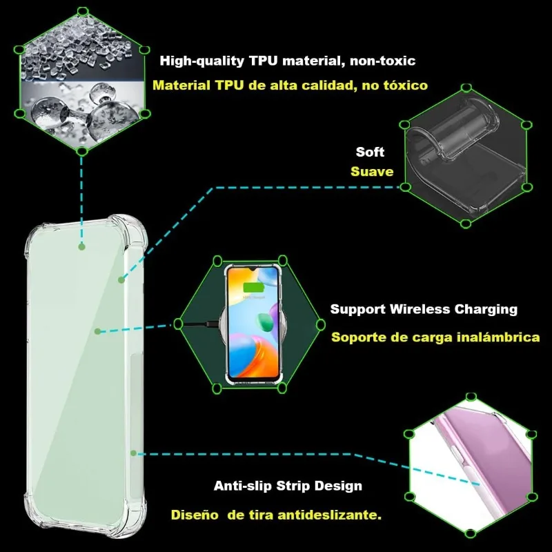 Case For Sony Xperia 5 10 1 VII VI V IV III II Transparent Protective Cover Four Corners Shockproof Bumper Coque Fundas view 6