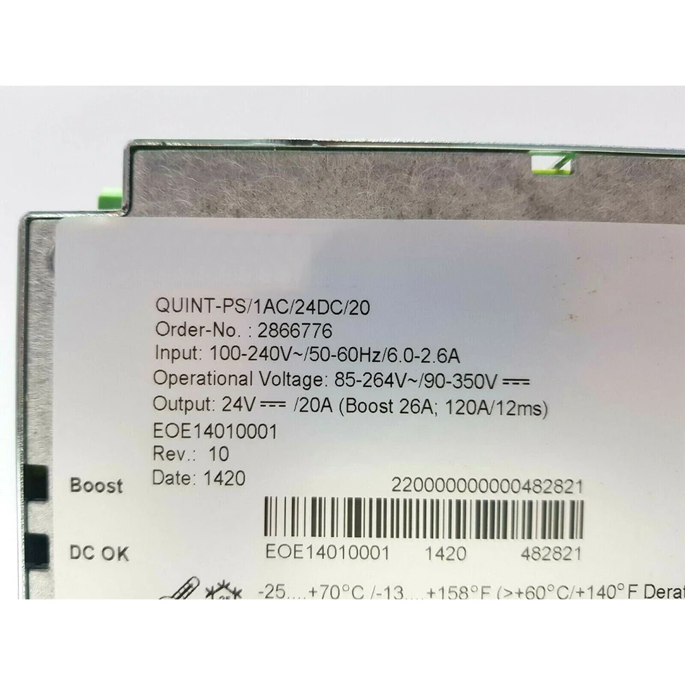 

2866776 QUINT-PS/1AC/24DC/20 QUINT POWER Works Perfectly Switching Power Supply 24 V DC/20 A