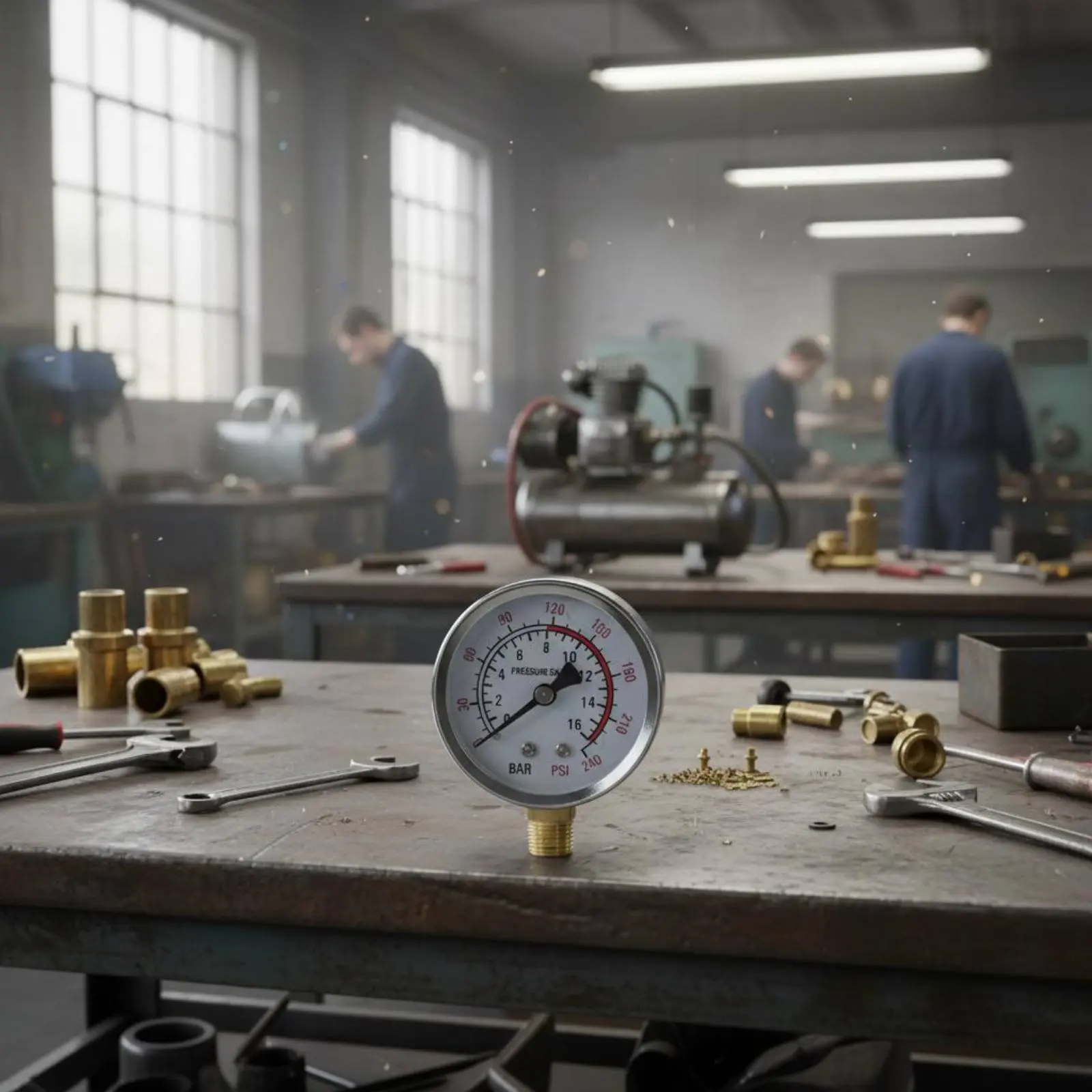 Gauge Pressure Gauge Radial Mount Water Pressure Gauge Measuring Tool Two-Way Scale Measurement Device High Accuracy