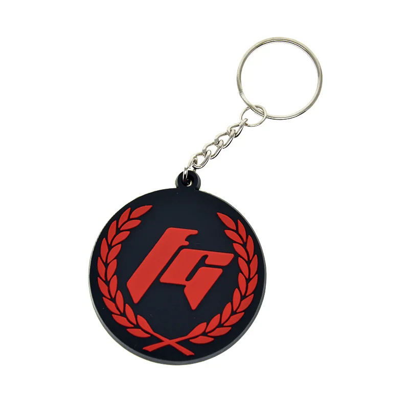 Wholesale Soft PVC Keychain Custom Logo Key Ring Rubber Car Key Holder Pendant Promotion Gift