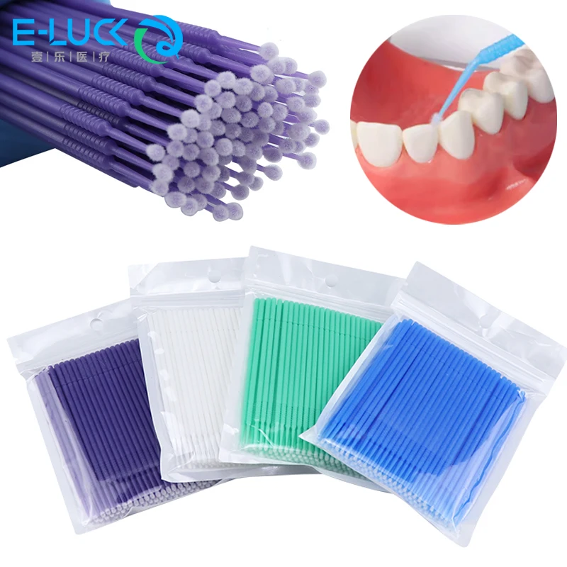 

100pcs/bag Dental Disposable Dental MicroBrush Micro Applicator Brush Dental Applicator Bendable Stick