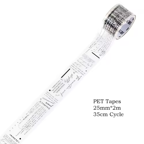 Journamm 25mm*2m Retro Film Theme PET Tapes DIY Scrapbooking Collage Stationery Decor Journalling Materials Ins Adhesive Tapes - Image 10