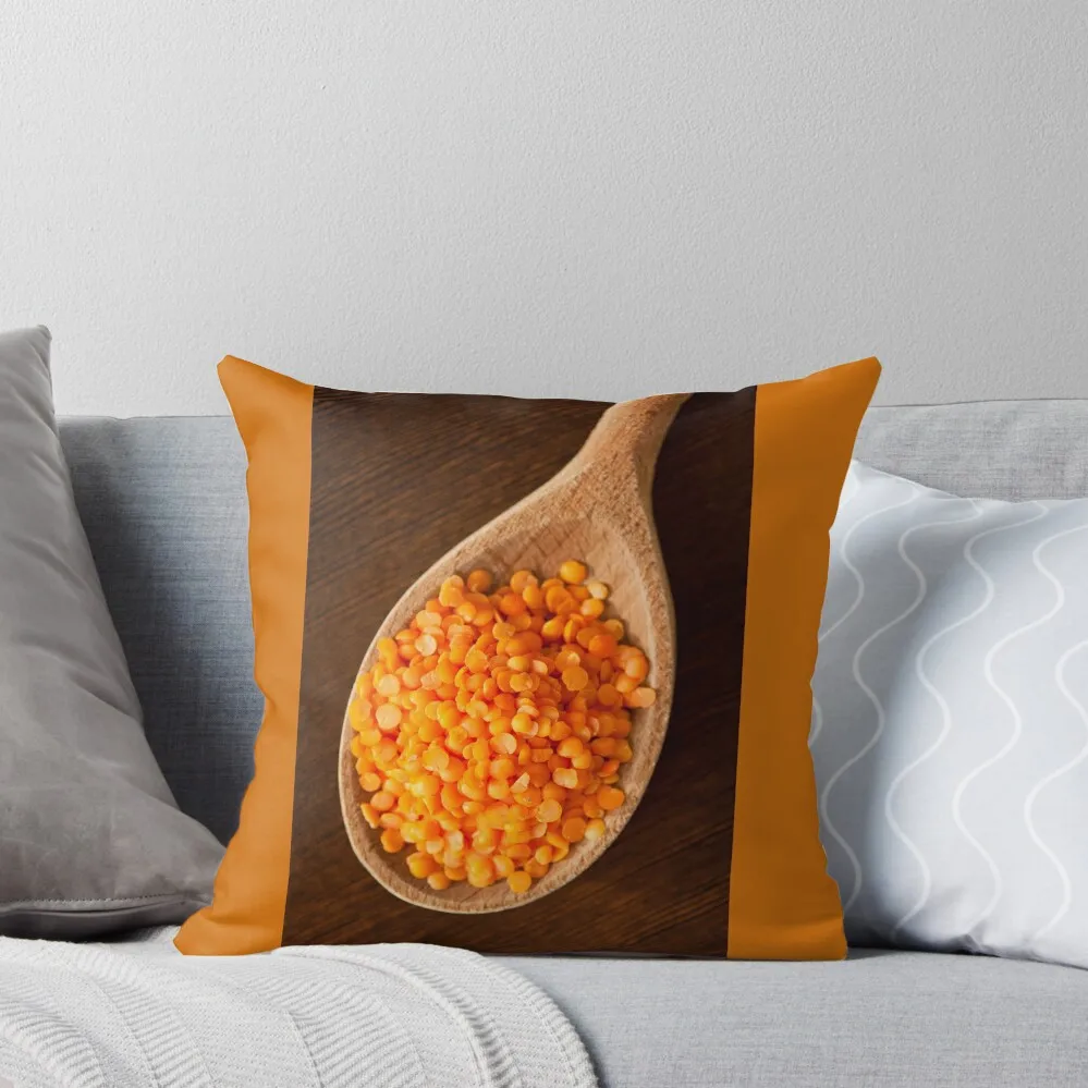 Almohada de Lentejas rojas de comida saludable, artículos de decoración para el hogar, fundas de almohada