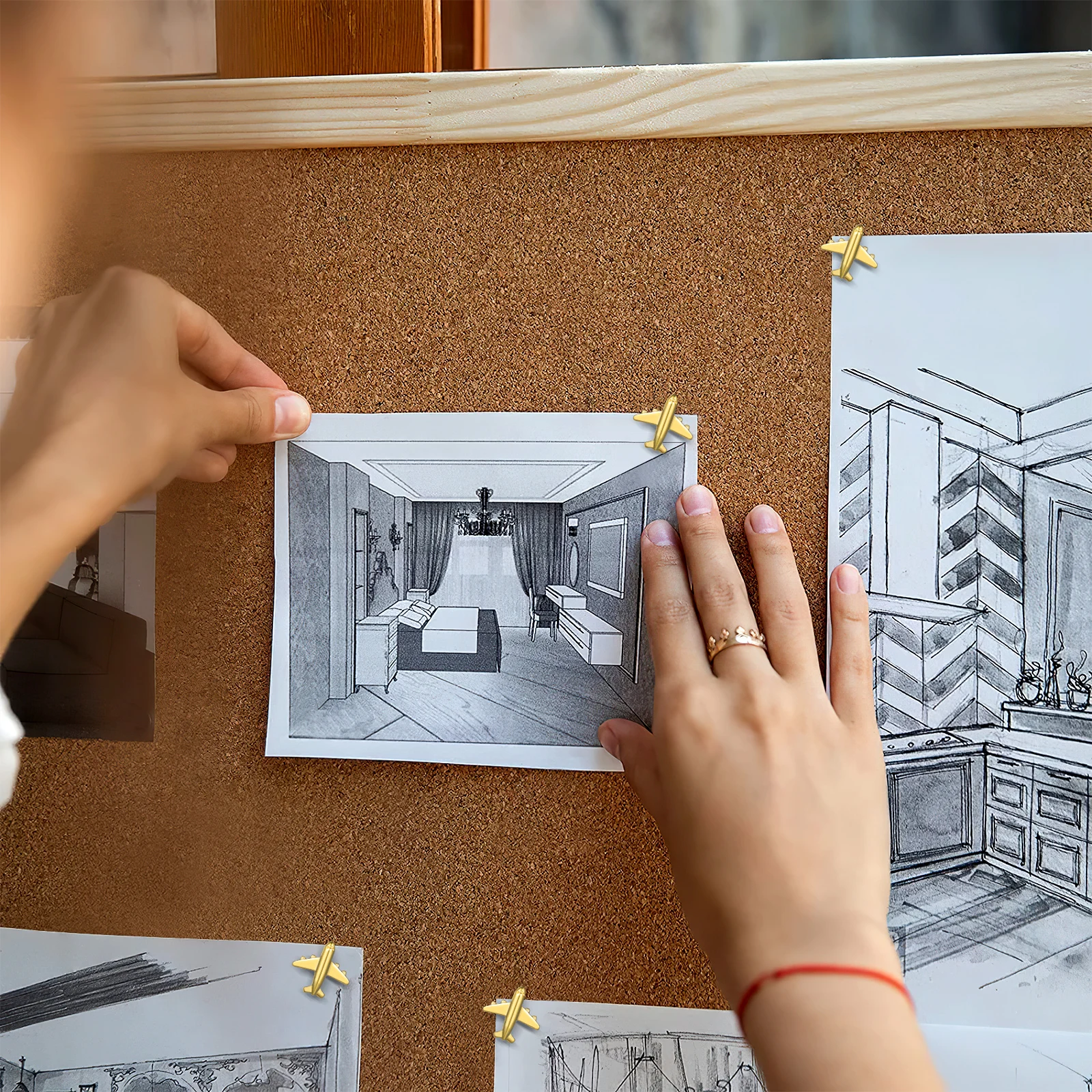 24 шт. универсальные кнопки для самолетов, металлические кнопки для путешествий, фотографий, карт, календари, доски объявлений, булавка для самолета