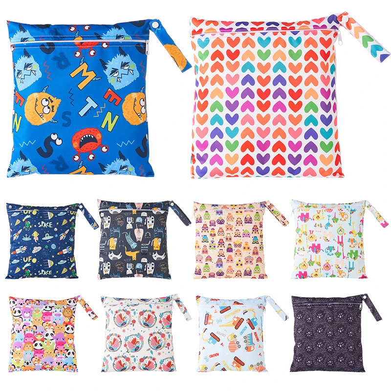 Einzel-Reißverschluss Hängende Wickeltasche Mami-Tasche Kinderwagen-Aufbewahrungstasche Multifunktionale Windel-Aufbewahrungstasche 28*30cm